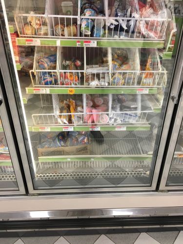 Freezer ice cream display divider organizer commercial glide cooler merchantdise