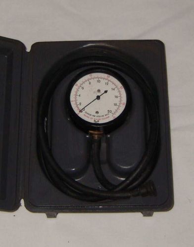 Marshalltown eltra low pressure test gauge with hose carrying case 2.5&#034; for sale
