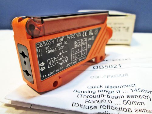 Ifm ob5021 fiberoptic amplifier optical photo electric sensor proximity switch for sale