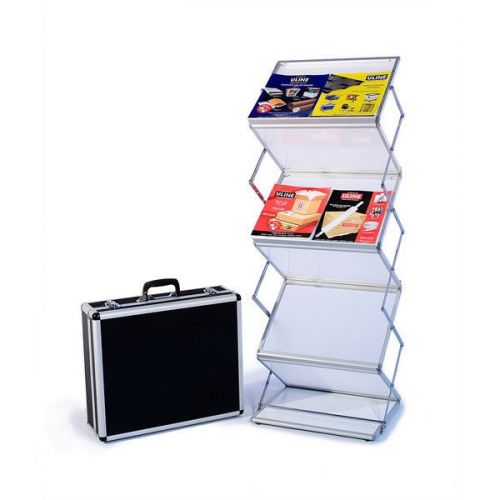 Zed-up double-width portable trade show literature rack for sale