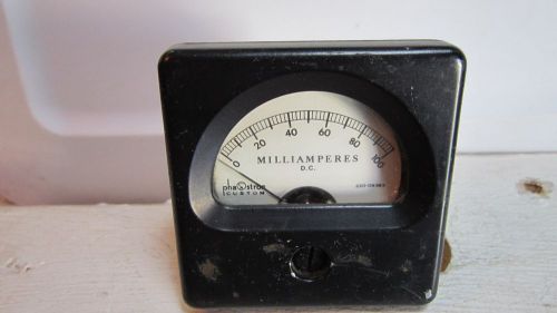 1 Phaostron milliamperes vintage DC volt  meter 220-09383 1120-0105