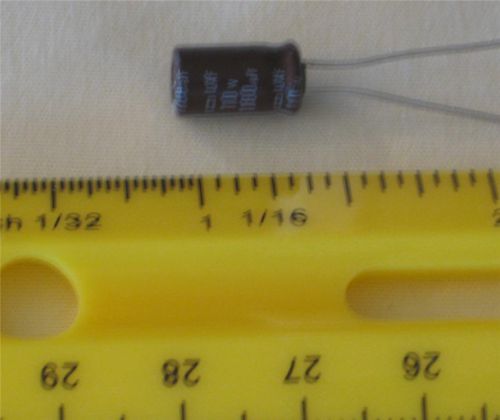 180uf 180 uf 10v radial electrolytic capacitor ( qty 100 ) *** new *** for sale