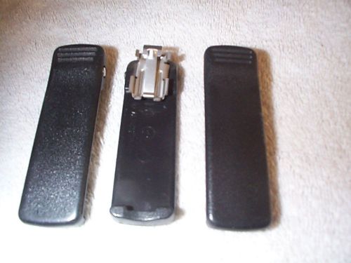 3 used 2.5&#034; motorola 4205524w01 belt clips for mts2000 ht1000 ht1250 for sale