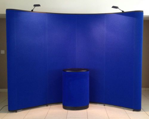 Popup exhibit booth by nomadic display - royal blue fabric for sale