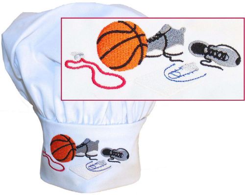 Basketball Chef Hat Sports Team Coaching Ball Whistle Monogram Get White Now!