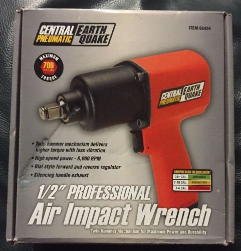 BRAND NEW CENTRAL PNEUMATIC 1/2&#034; PROFESSIONAL AIR IMPACT WRENCH 68424