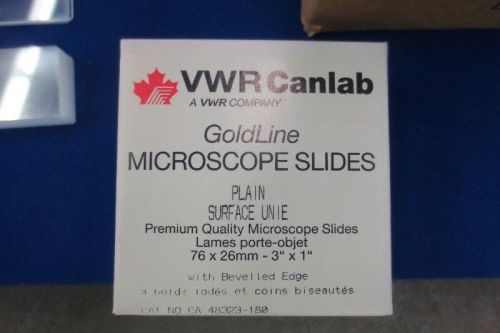 VWR GoldLine Microscope Slides with Bevelled Edge 76x26mm CA48323-180