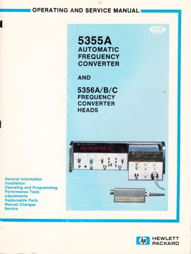 Original book HP 5355A &amp; 5356A/B/C frequency converters. Excellent condition.