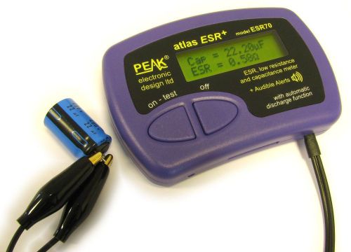 PEAK Atlas ESR70 Digital Low Resistance and Capacitance Meter + Audible Alerts