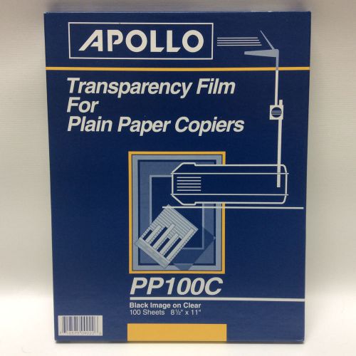 Apollo Transparency Film For Plain Paper Copiers - Black On Clear - PP100C