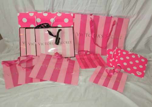 Victorias Secret VICTORIAS SECRET PINK  14 shopping bags SMALL MED LARGE