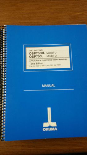 Okuma OSP7000L Model U OSP700L Model U Application Functions Users Manual