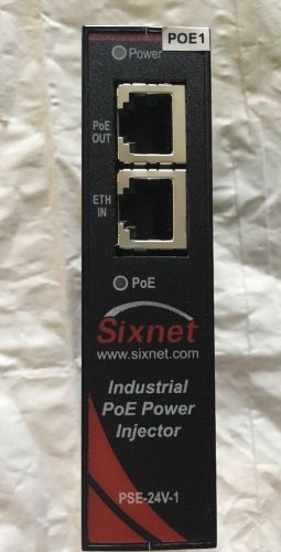 Sixnet Industrial EB-PSE-24V-1B Industrial PoE Power Injector