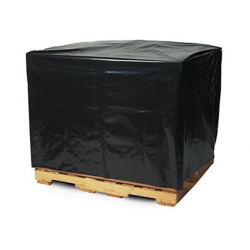 52&#034; x 44&#034; x 60&#034; black 3 mil pallet covers (roll of 50) fits pallet 42&#034; x 48&#034; for sale