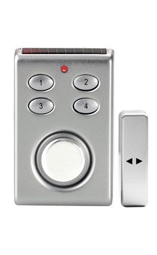 2-in-1 vibration alarm + door/window alarm with solar panel for sale