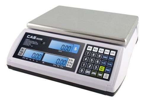 CAS S2000JR-LCD Price Computing Scales S2000JR-30, 30lb x .01 lb