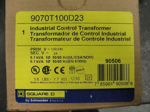 Square D 9070T100D23 Control Transformer NEW IN BOX