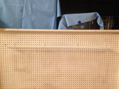 Long Skinny White Wire Shelving for Pegboard