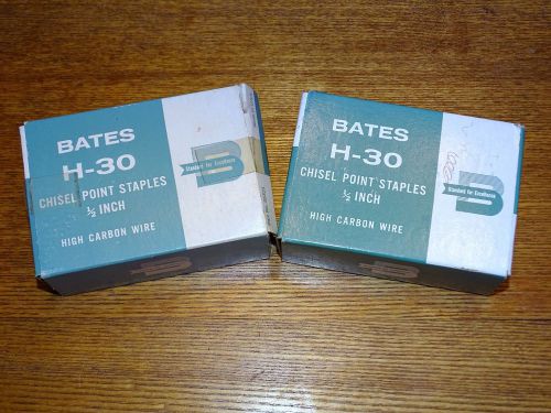 Bates H-30 Chisel Point Staples 1/2 inch High Carbon Wire 2 boxes!