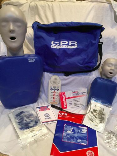 CPR Prompt Adult Child Infant Training Manikins w/ Carrying Case &amp; Extras NEW
