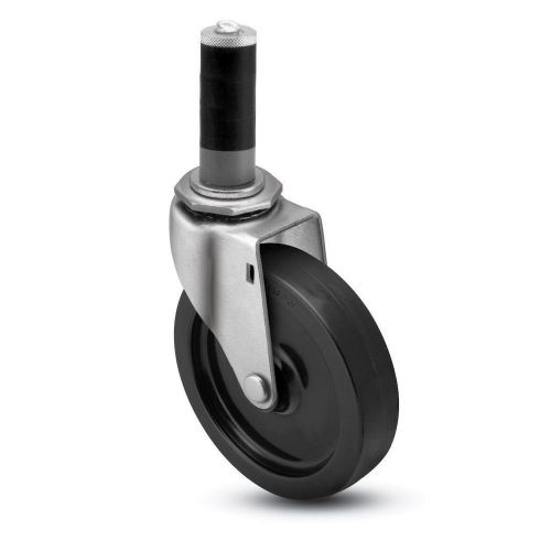 Shepherd regent series polyolefin 5&#034; wheel swivel caster expanding adapter stem for sale