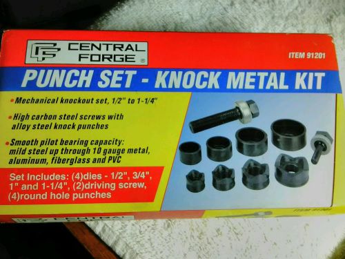 punch set-knock metal kit 1/2 to 1 1/4 mint in box