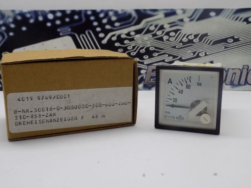 1x HB Elima F48N Ampermeter 0-60A 2.5VAC Moving Coil Indicator Amper Meter