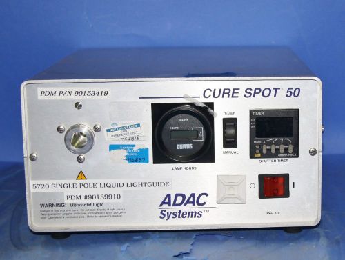 (1) Used ADAC Systems Cure Spot 50 UV Light Spot