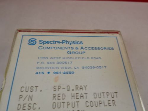 SPECTRA PHYSICS RED HEAT OUTPUT COUPLER  LENS LASER OPTICS AS PICTURED &amp;S4-C-14