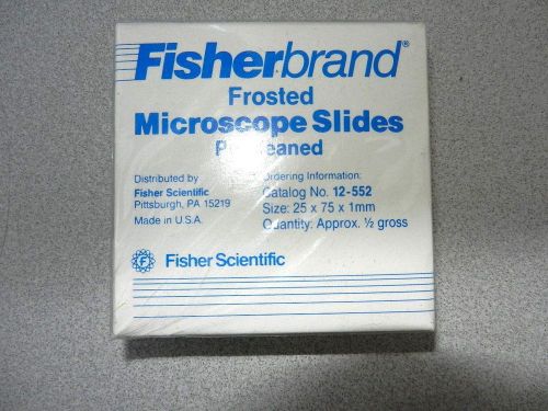 FISHERBRAND FROSTED MICROSCOPE SLIDES&#034;12-552&#034;-25X75X1mm-1/2 GROSS (ITEM # 880/3)