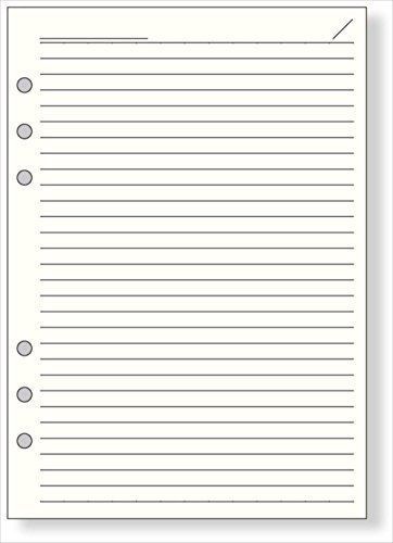 Raymay Davinci A5 6-hole notepad refill 6.5mm ruled paper 100 Sht. DAR459