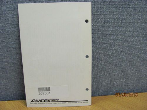 AMDEK MODEL 300-700 Series: Color Monitors - User&#039;s Manual, product # 16276