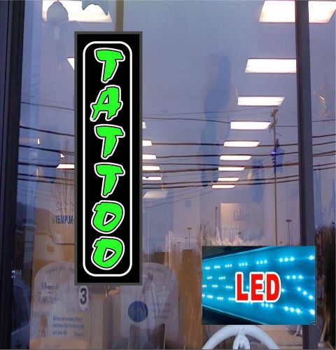 Led light box window sign - tattoo - neon/banner altern. 46&#034;x12&#034; for sale