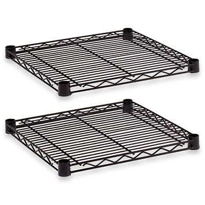 Industrial wire shelving extra wire shelves, 18w x 18d, black, 2 shelves/carton for sale