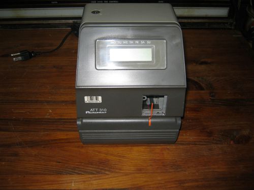 ACROPRINT ATT310 Digital Electronic Totalizing Time Clock powers on as-is no key