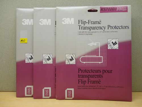 NEW 3M FLIP-FRAME TRANSPARENCY PROTECTORS RS7110/10 PACK YMG