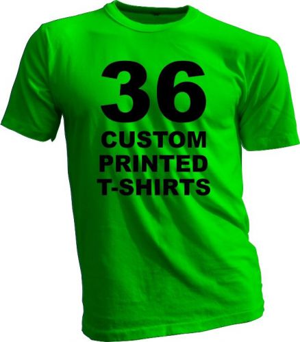 36 CUSTOM PRINTED T-SHIRTS / SCREEN PRINTING 2 COLORS ON 2 SIDES