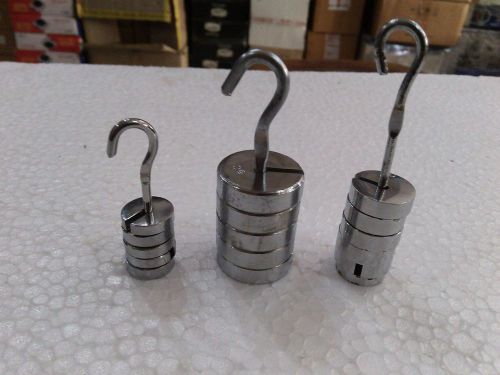 Slotted weight set steel - mass weights for physics lab for sale