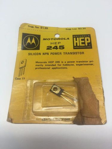 MOTOROLA HEP 245 Silicon NPN Power Transistor Old Stock - Resealed
