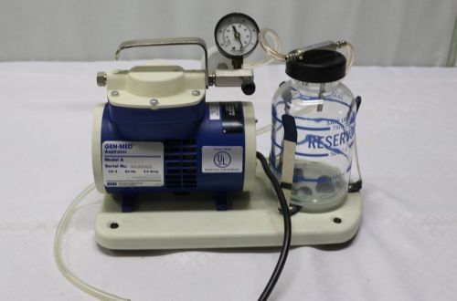 Gen-med model a aspirator / suction pump with 750cc jar for sale
