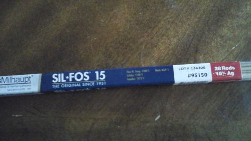 Silver, brazing alloy, 15%, sil fos 15, 1 lb. tube, welding brazing rods silver for sale