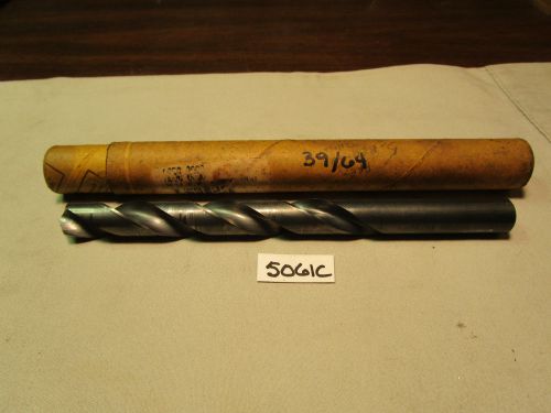 (#5061C) Used USA Made 39/64 Straight Shank Style Drill