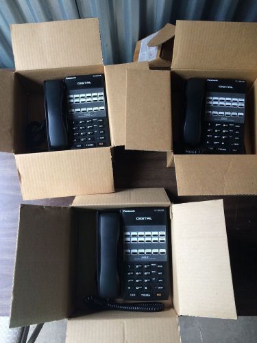 Lot of 3 Panasonic Office Phones Model HAC VB-44210A-B 16 Key Standard Phone