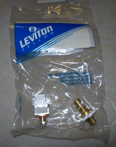 3 Leviton 138-40830-WCP Quickport Snap-In Audio  RCA Jack Connector White