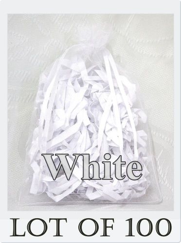 100 LARGE Organza Bag WHITE Pouch Reception Jewellery Party Favor Shop 11x16 cm