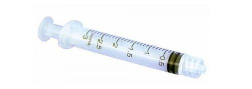 Empty Syringes Only Disposable Sterile 3 mL 100/Bx FREE SHIPPING