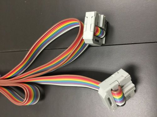 2pc 2.54mm Pitch 10 Pin Wire 2ft Rainbow Color IDC Flat Ribbon Cable Connector
