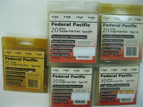 (5) Federal Pacific Circuit breakers New
