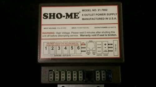 SHO-ME model no. 21.7662 / 6 outlet power supply  60 watts