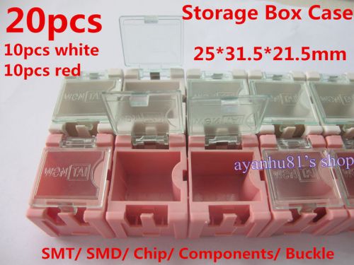 20pcs SMT SMD Kit Laboratory chip Components Mini plastic Storage Box Case